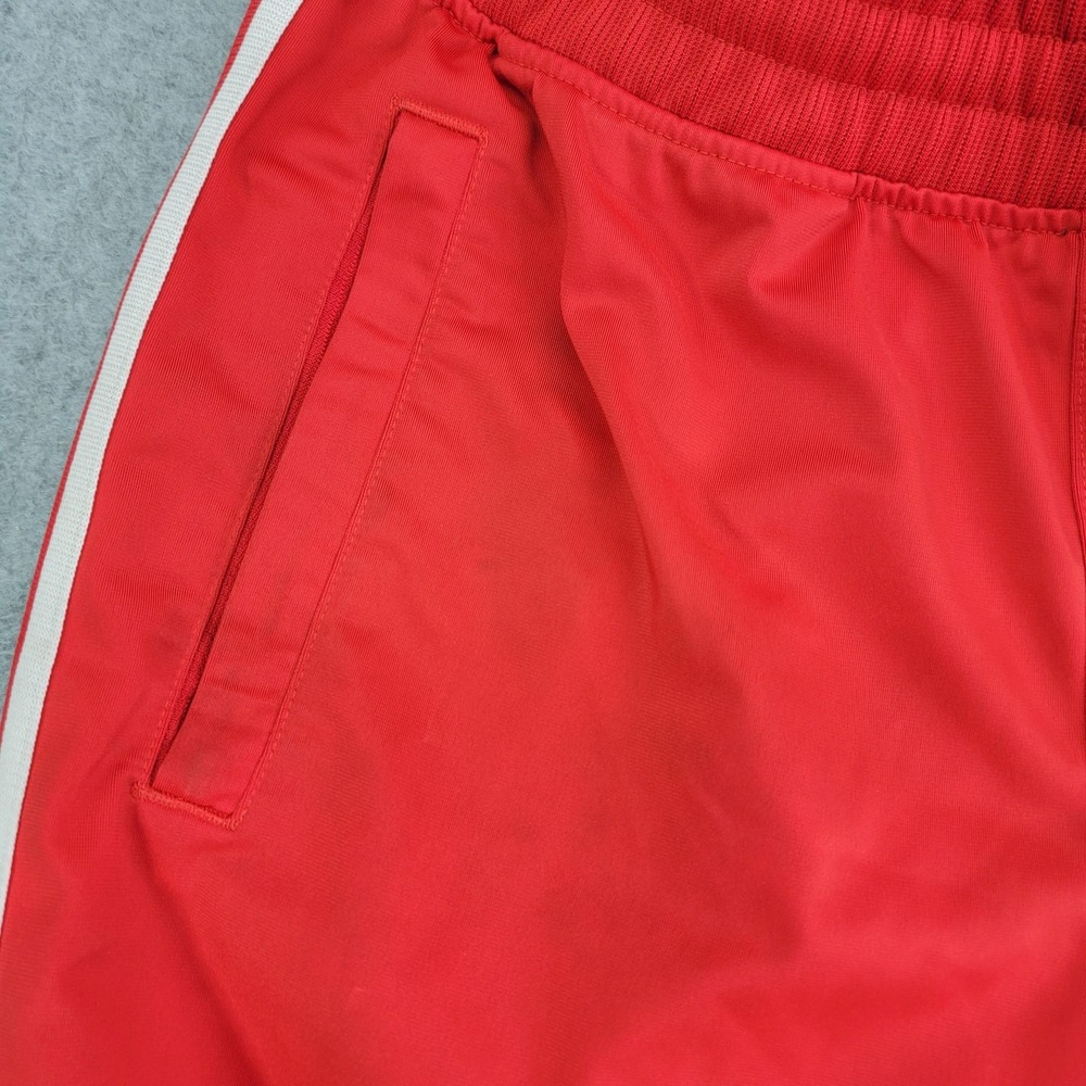 Adidas Pants Mens Medium Red Black Woven Track Colorblock Side Stripe HC2078 - Picture 4 of 16